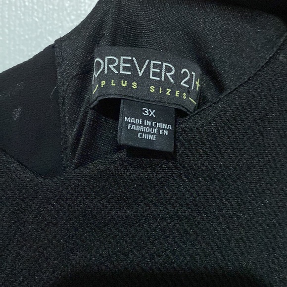 Forever 21 A Line Black Dress with Lace Up Back Plus Size 3x - Picture 4 of 5